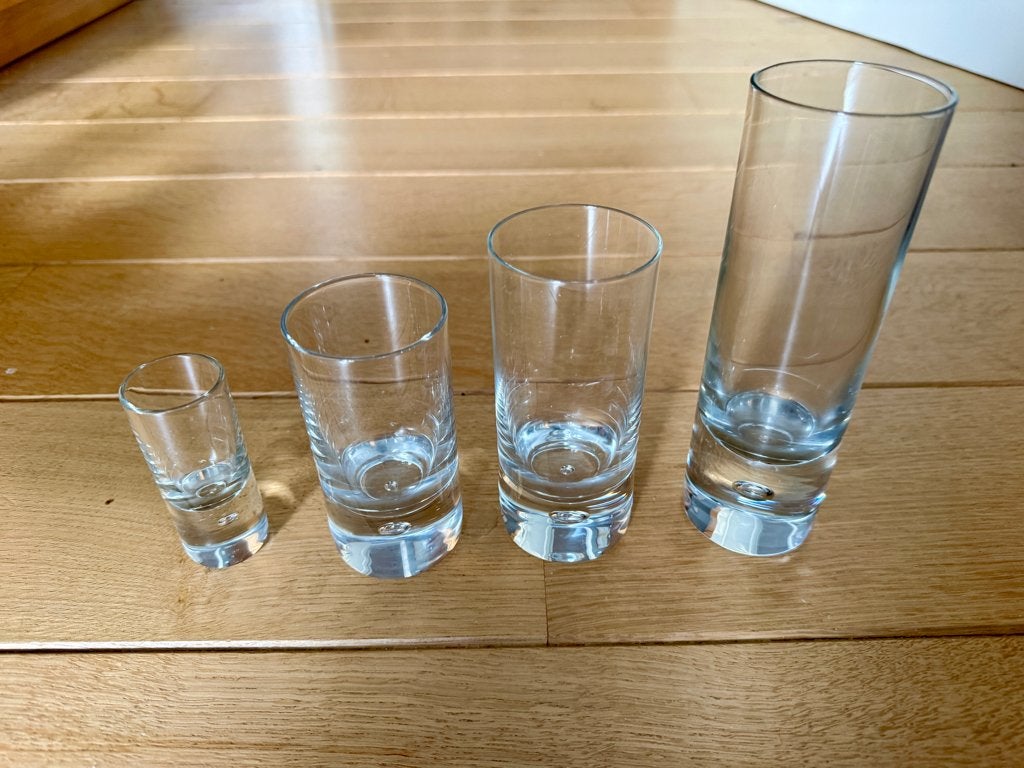 service a verre de table, Maison & Meubles, Verre ou Verres, Comme neuf, Verre, Enlèvement