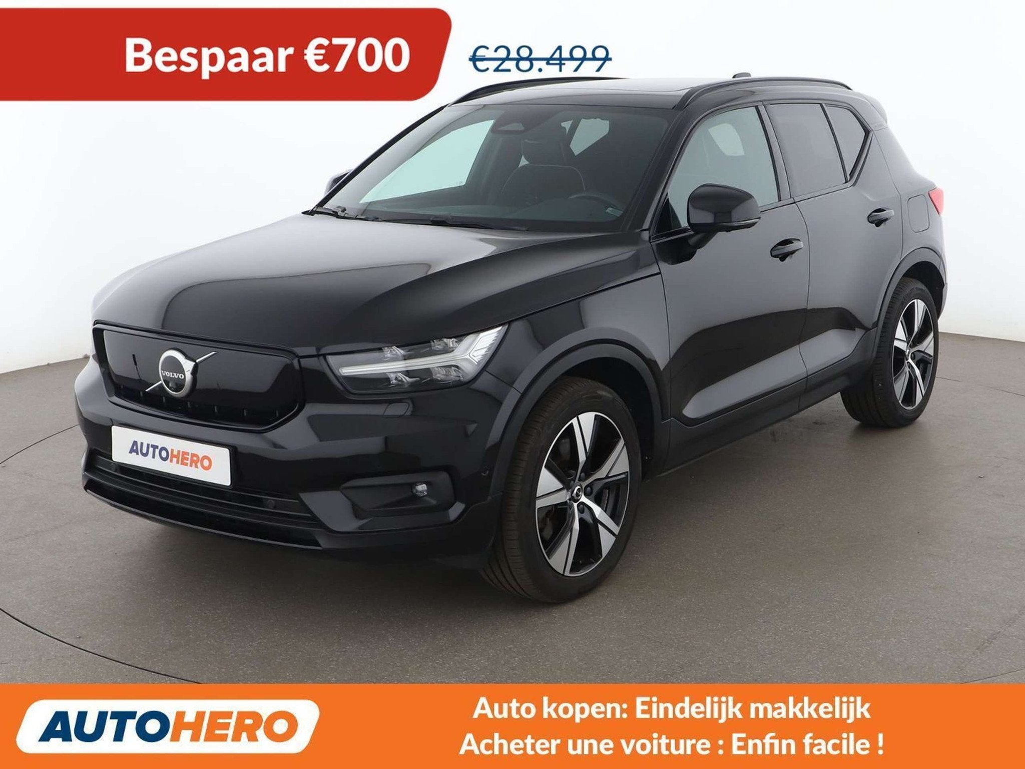 Volvo XC40 Recharge Twin Pure 300 kW Pro AWD (bj 2021), Auto's, Automaat, Gebruikt, Zwart, 5 zetels