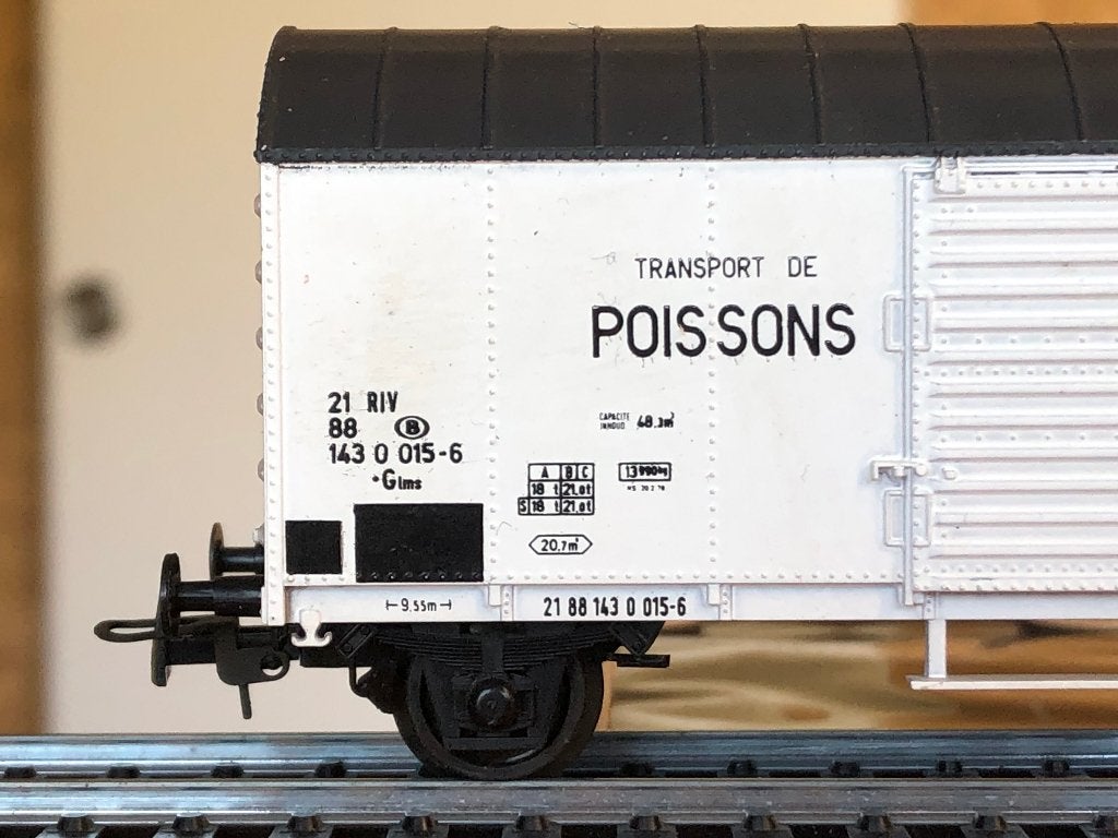 LILIPUT 22791 SNCB WAGON Glms TRANSPORT DE POISSONS HO, Hobby & Loisirs créatifs, Envoi, Utilisé, Wagon, Liliput