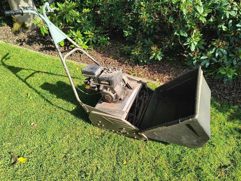 Kooimaaier Superia - Briggs & Stratton, Tuin en Terras, Grasmaaiers, Gebruikt, Benzine-grasmaaier, 40 t/m 49 cm, Kooimesmaaier