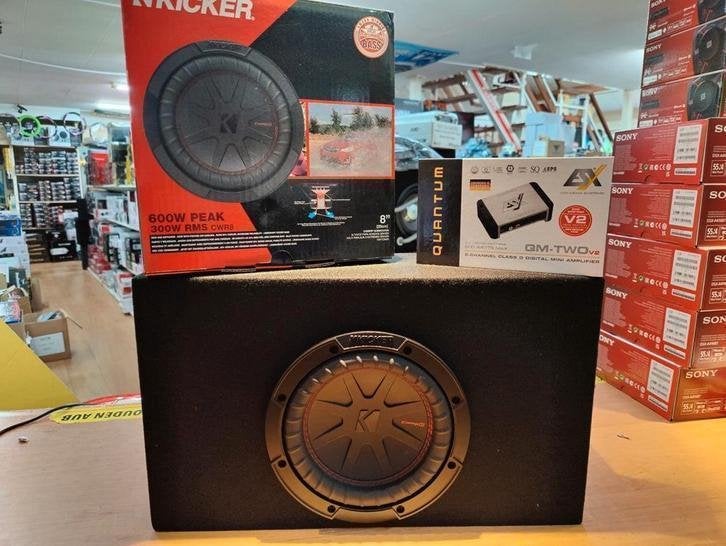 Kicker/esx mini subwoofer pack 600watt