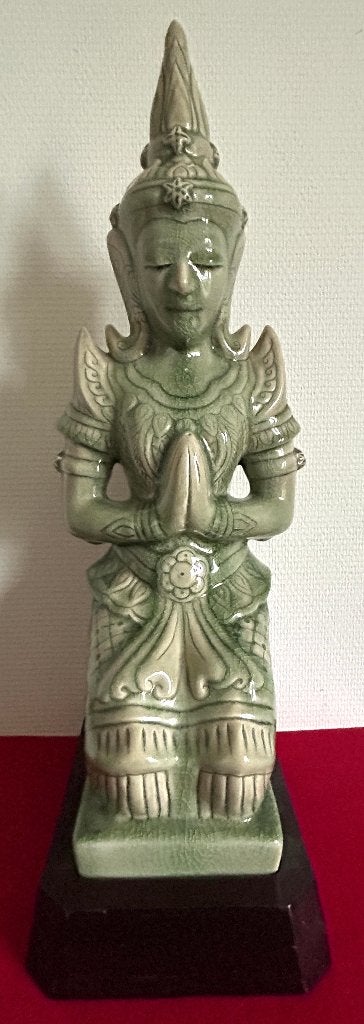 Grande Statue en Céramique d'un Nat de Birmanie - 1920, 61 cm, Enlèvement ou Envoi, Pierre/céramique, Objet rituel