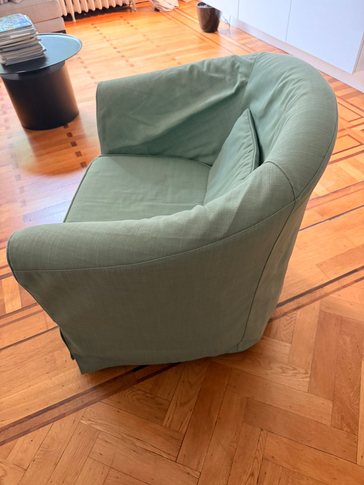 1 persoonszetel ikea kleur zacht groen, Ophalen, Zo goed als nieuw, Groen