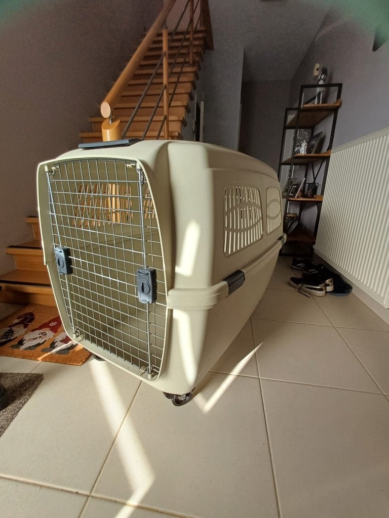 hondebench binnen op wielen, Ophalen, Zo goed als nieuw