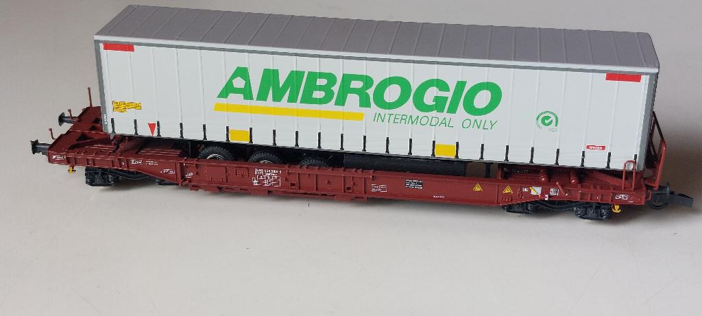 NO SNCB/NMBS ROCO WAGON POCHE+REMORQUE*AMBROGIO*HO*DC, Hobby & Loisirs créatifs, Trains miniatures | HO, Comme neuf, Wagon, Roco
