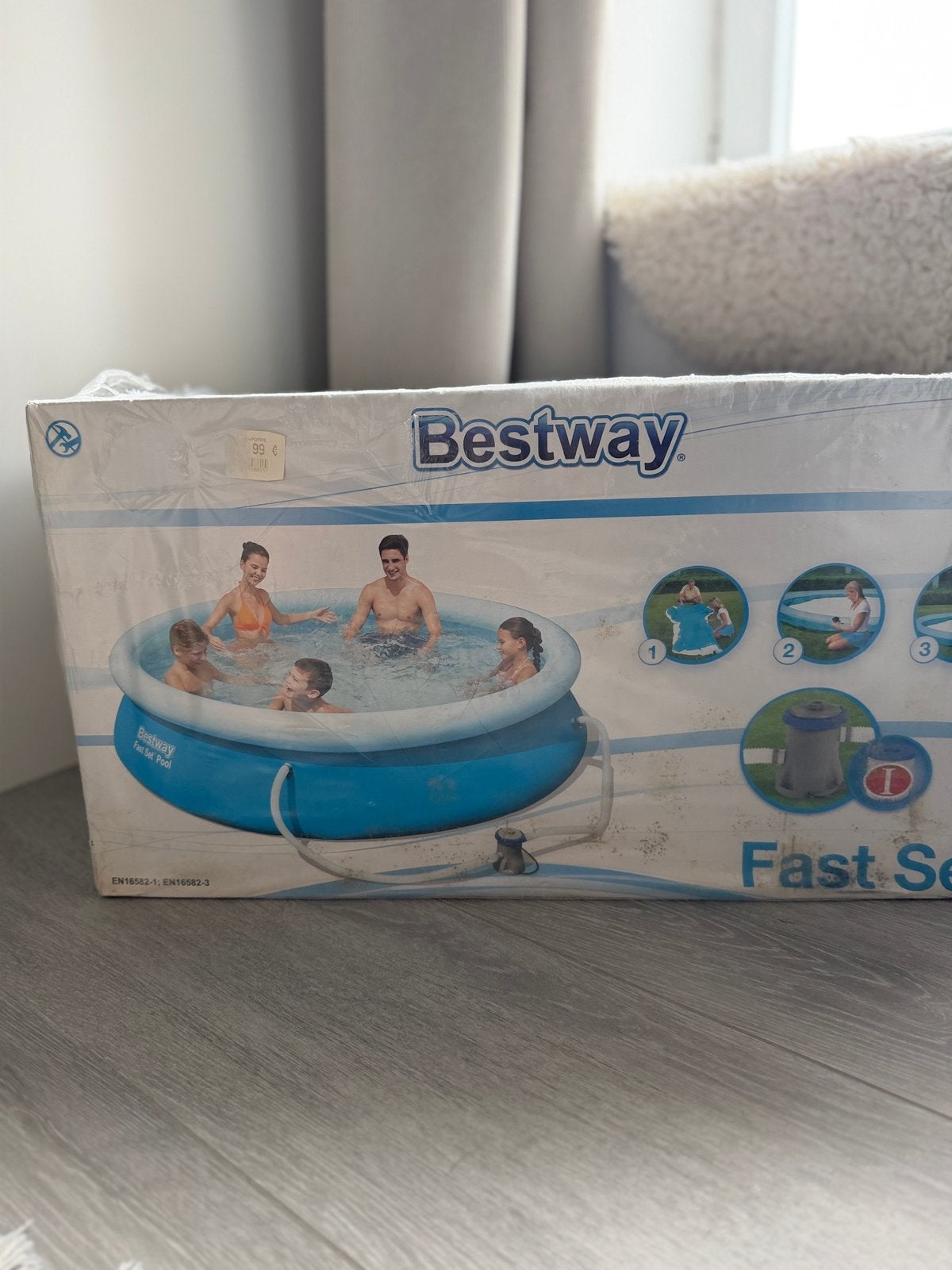 Piscine bestway fast set 3,05mx76 cm autoportante avec pompe, Enlèvement, Comme neuf