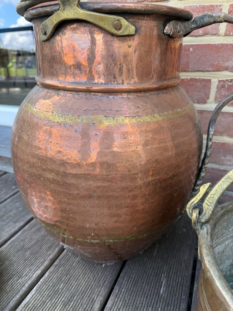 Pot ancien , chaudron en cuivre, Antiquités & Art, Enlèvement