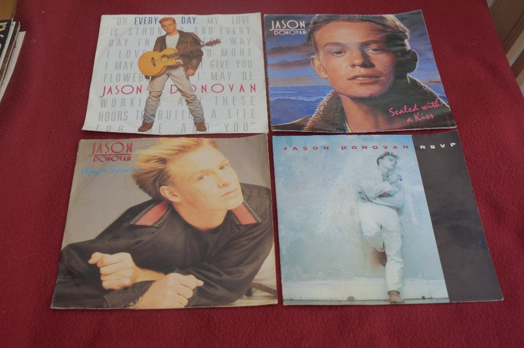 45t's Top Hits van Jason DONOVAN, jaren '80, CD & DVD, Enlèvement ou Envoi, Pop, 7 inch, Comme neuf