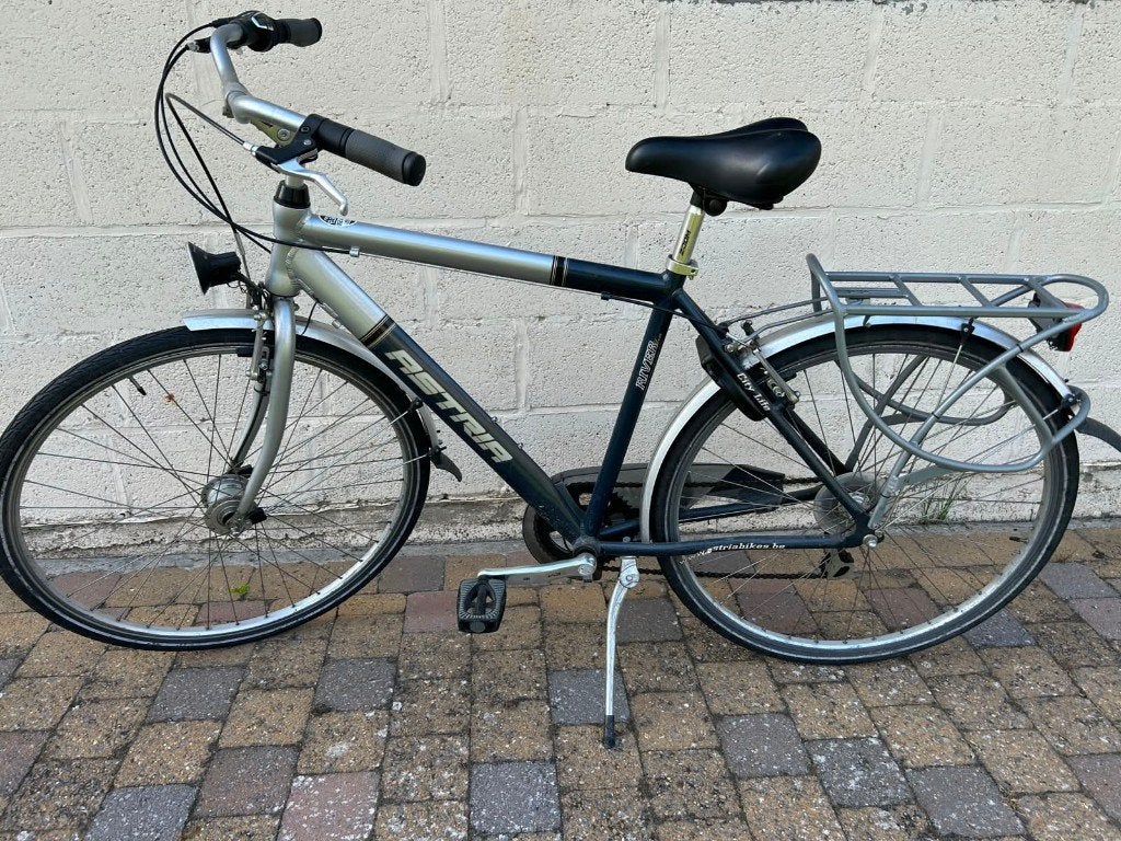 Herenfiets ASTRIA, Gebruikt, Velgrem, Versnellingen, 65 cm of meer