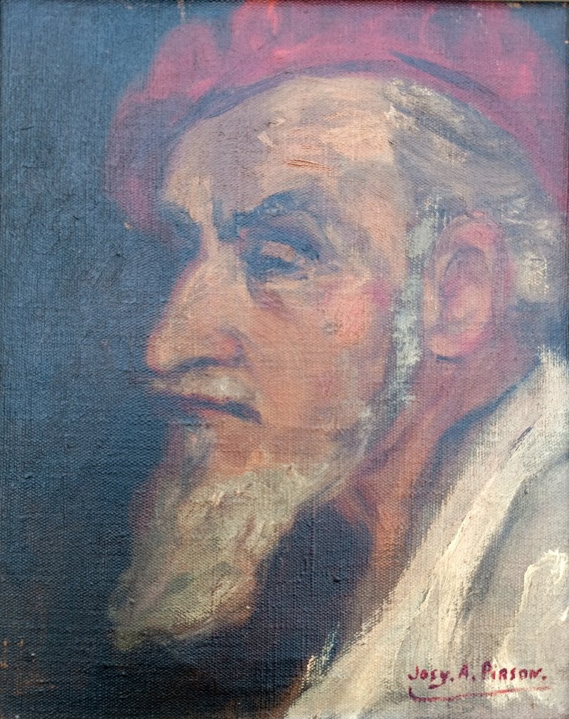 Josy-Anne Pirson (1911-1979): Mannenportret (O/D, 34 x 40cm), Antiek en Kunst, Kunst | Schilderijen | Klassiek, Ophalen of Verzenden