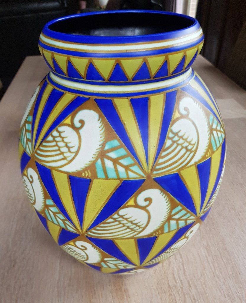 Prachtige art-deco vaas - Boch Fréres - Jaren '30, Enlèvement