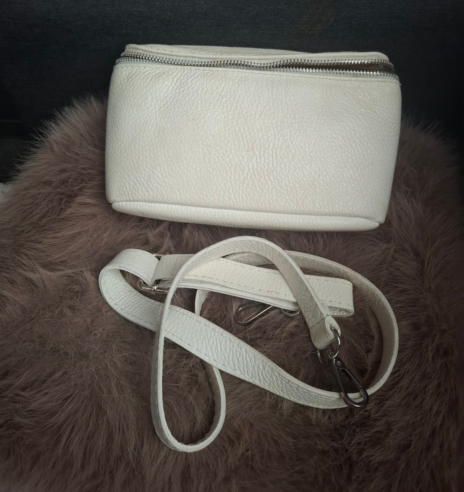 sac à main en cuir blanc, Bijoux, Sacs & Beauté, Enlèvement ou Envoi, Blanc, Sac à main