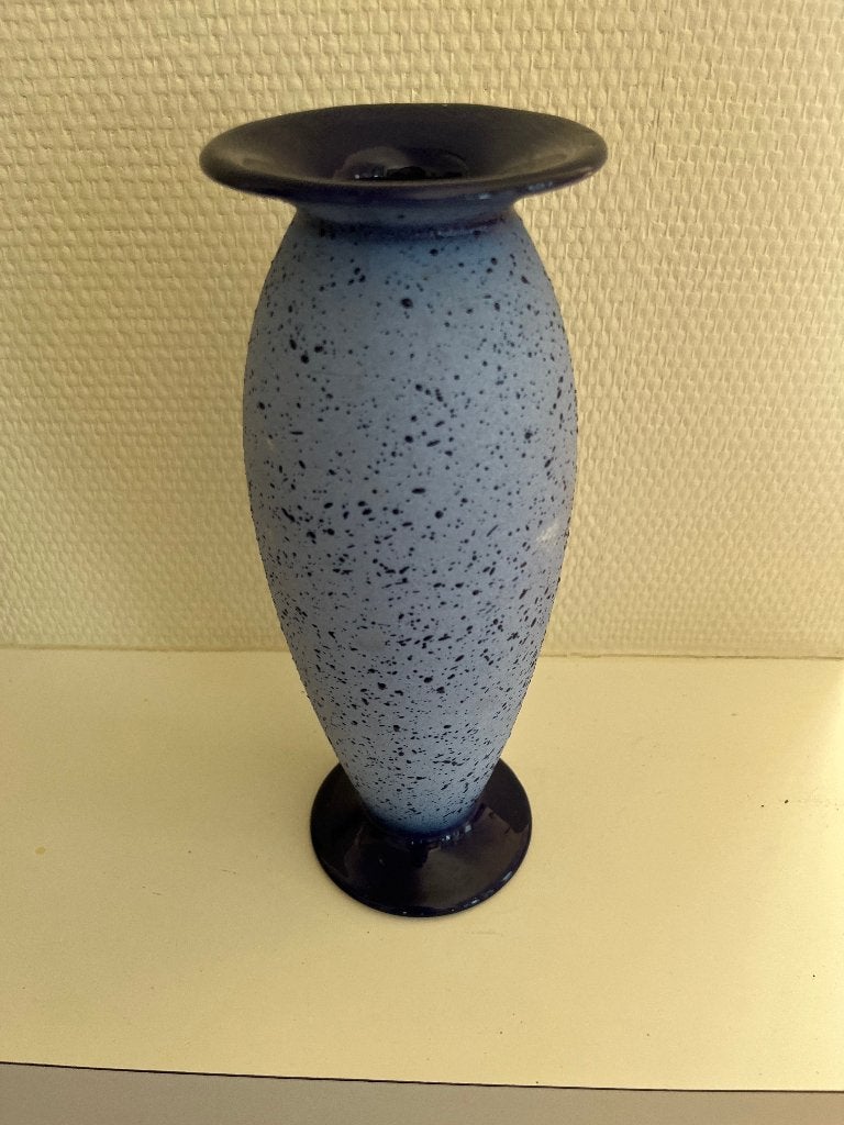 Vintage blauwe vaas, Ophalen of Verzenden