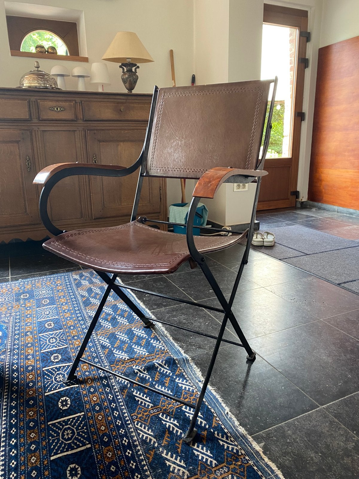 Fauteuil en cuir, Brun, Enlèvement, Cuir, Authentiek