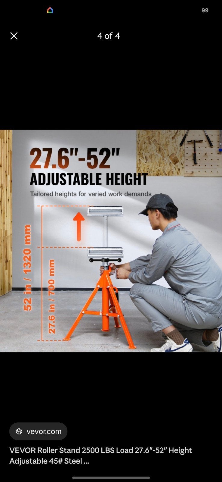 Support à rouleaux VEVOR (rolstandaard) – NEUF – 35€/pièce, Enlèvement