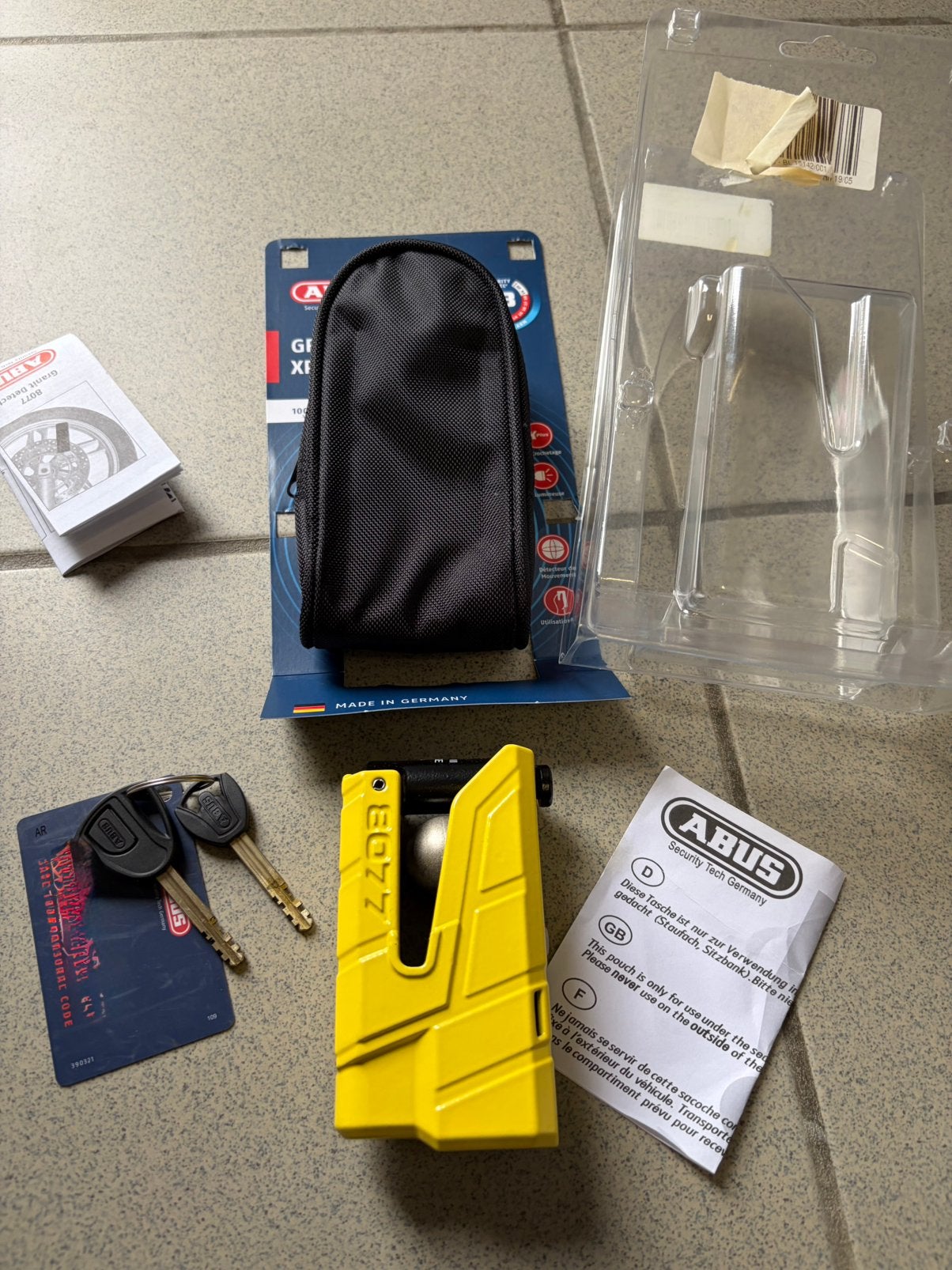 ABUS antivol XPLUS 8077 Ii SRA, Motos, Accessoires | Autre, Enlèvement ou Envoi, Comme neuf