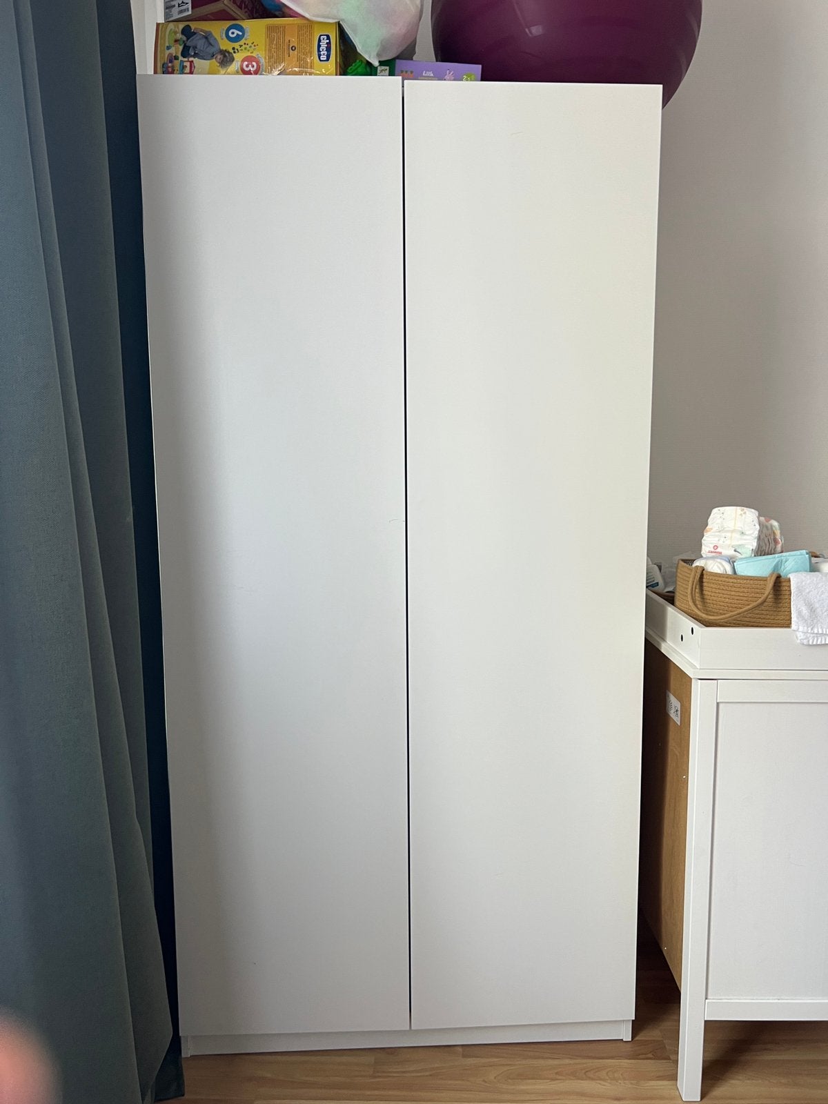 White 2-door wardrobe – 100  200  60 c, Maison & Meubles, Enlèvement, Comme neuf