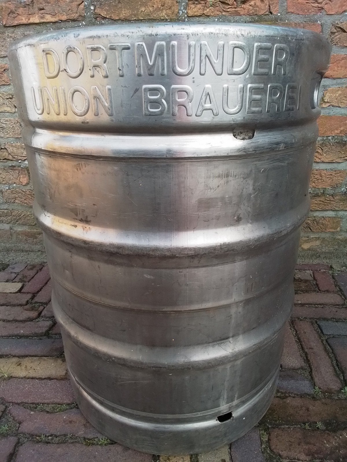Biervat in inox (RVS), Jardin & Terrasse, Paniers de feu, Comme neuf, Baril de feu, Enlèvement