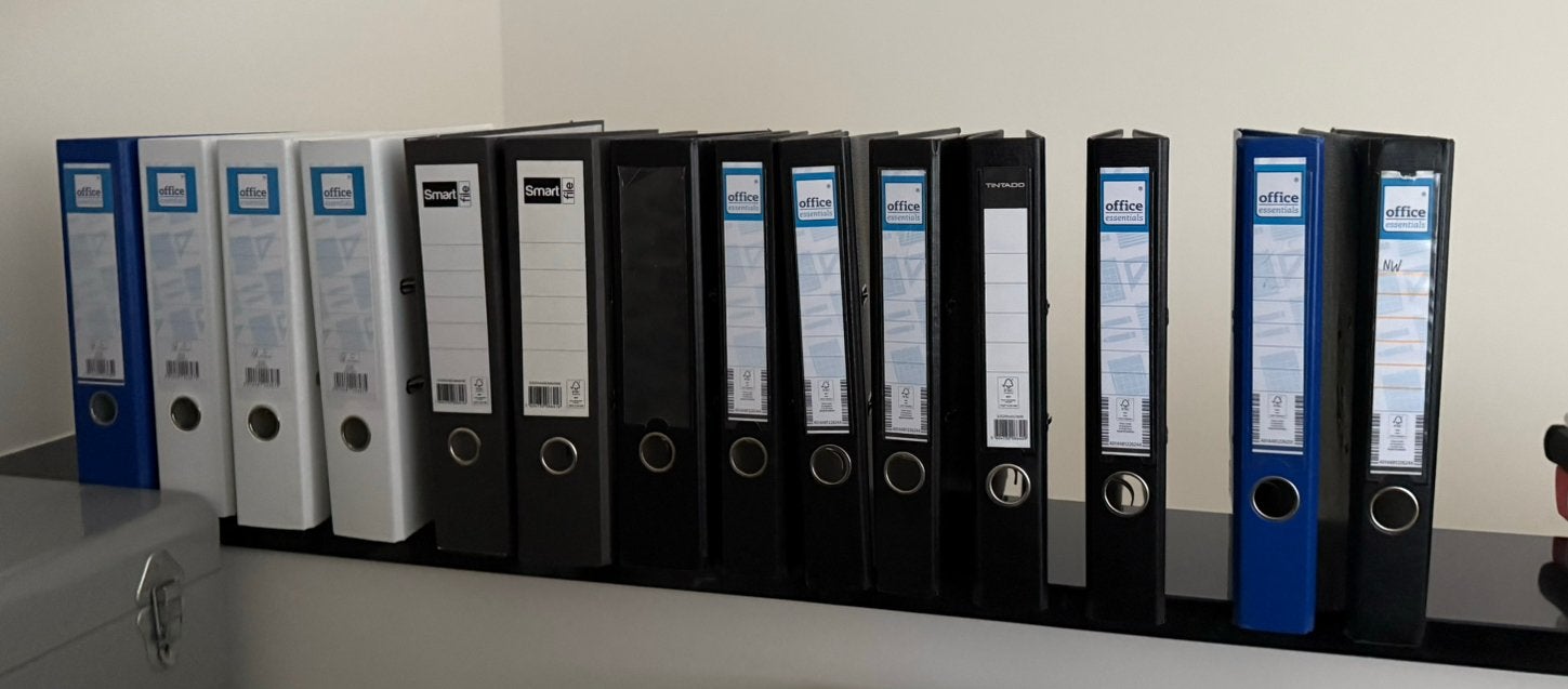 14 klasseurs / mappen - 7 grote en 7 kleine - nieuw, Ophalen, Nieuw