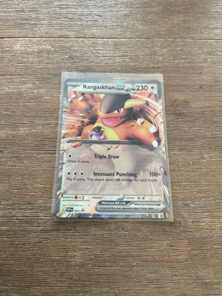 Pokemon TCG - kangaskhan 055 svp, Ophalen of Verzenden, Zo goed als nieuw, Losse kaart, Foil