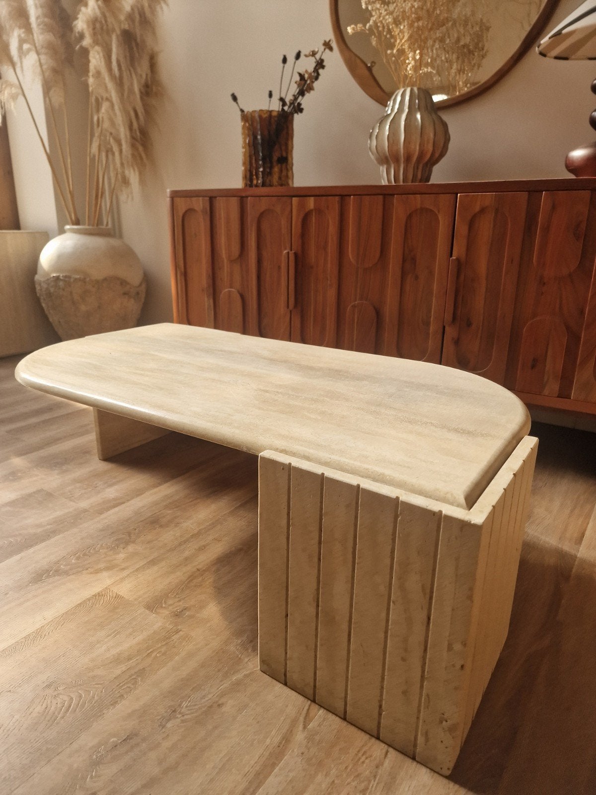 uniek traventin salontafel, Ophalen