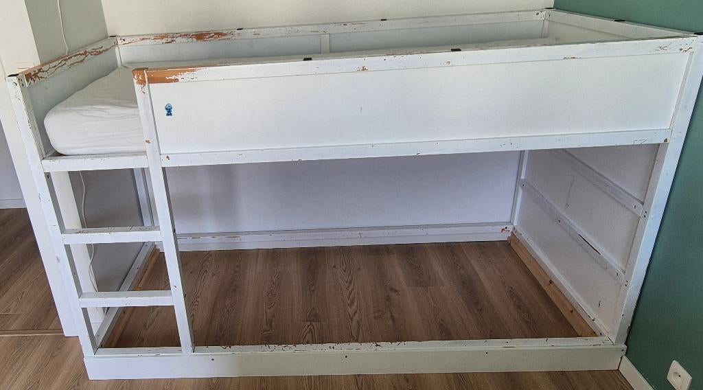 A donner! KURA Lit réversible, blanc/pin, 90x200, Enfants & Bébés, Chambre d'enfant | Lits, Enlèvement, 85 à 100 cm, Lit mezzanine ou Lit superposé