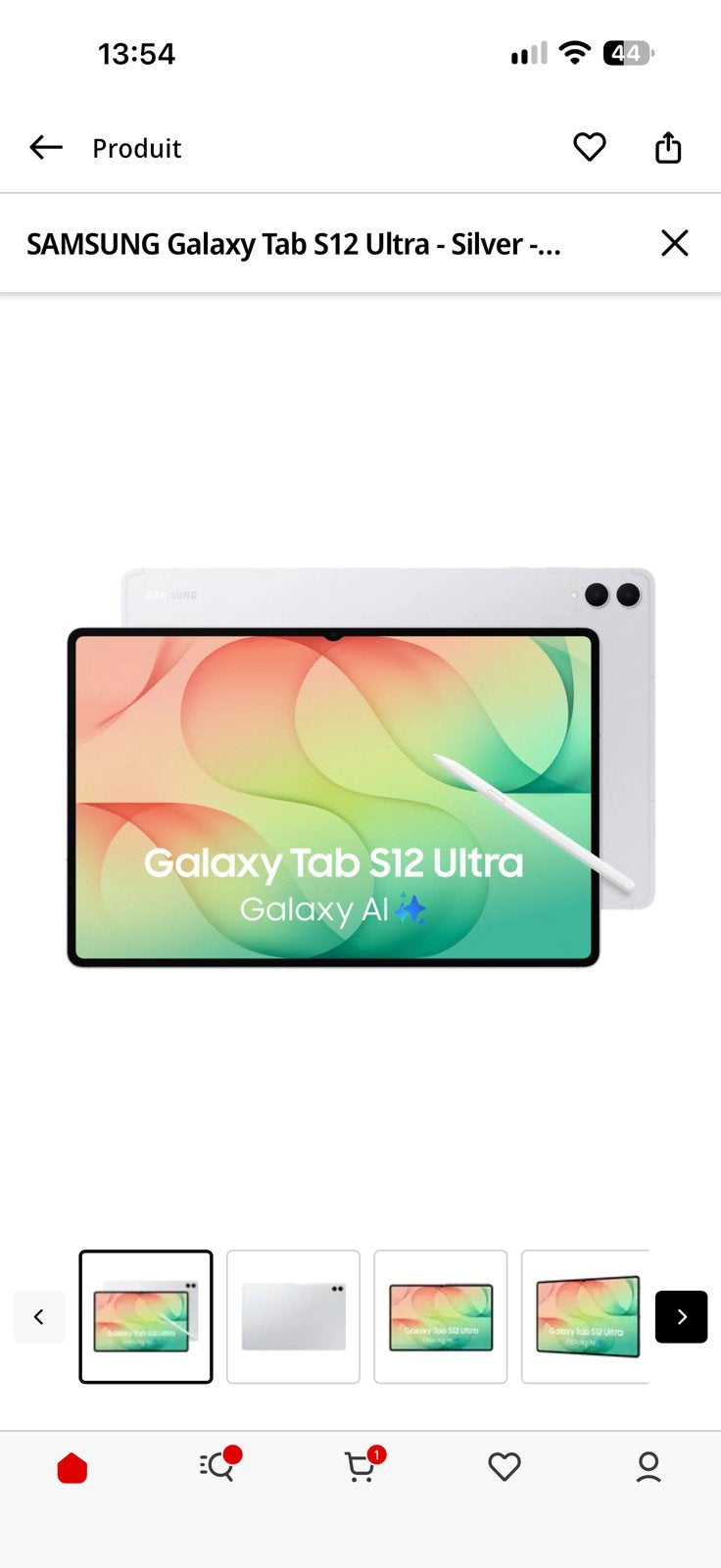 samsung tab s12 ultra 256 gb silver, Enlèvement, Comme neuf, 256 GB
