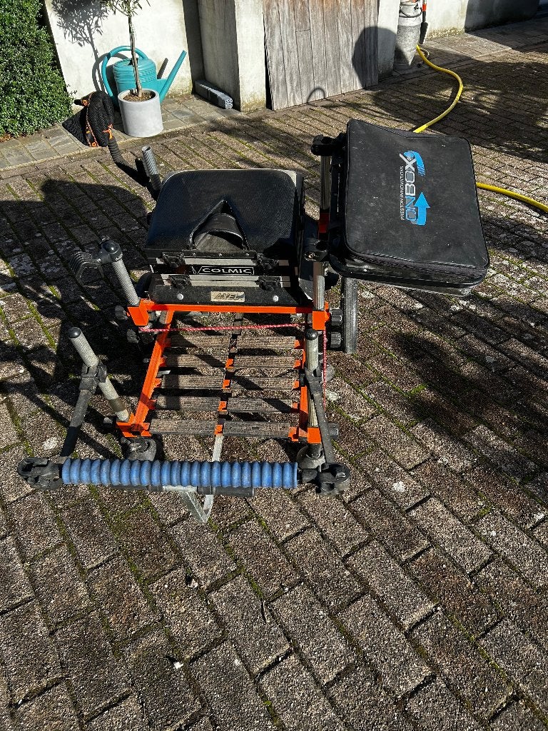 Complete visset: Colmic zitkist, Shimano Carp 950, Watersport en Boten, Ophalen, Gebruikt, Complete set