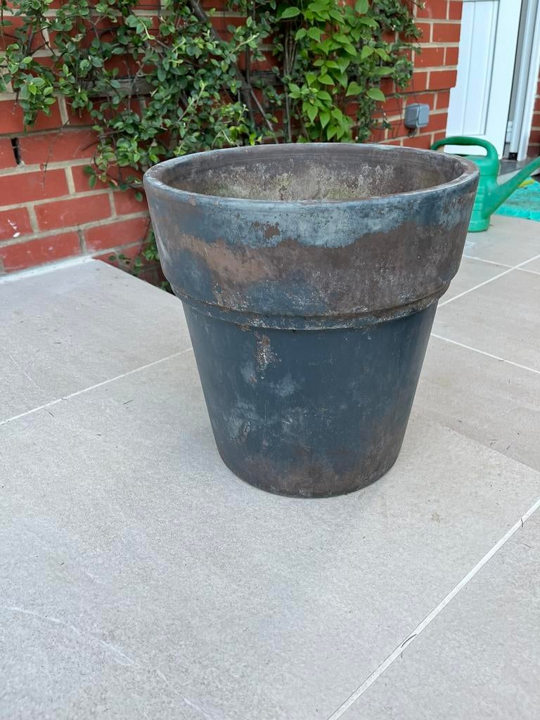 Grand pot ancien en terre cuite jardin Vintage, Ophalen, Gebruikt, Overige materialen, Tuin