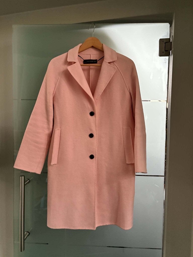 Manteau élégant en laine rose pastel Zara pour femme — S, Enlèvement ou Envoi, Rose, Comme neuf, Zara