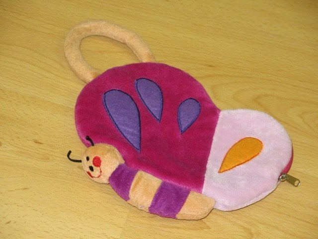 Leuk vlinder handtasje, als nieuw, Enfants & Bébés, Accessoires de mode pour enfants, Enlèvement, Fermeture éclair, Comme neuf
