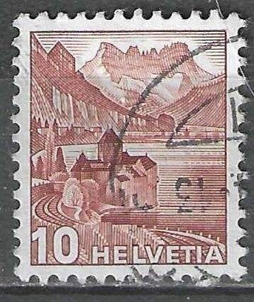 Zwitserland 1939 - Yvert 348 - Kasteel van Chillon (ST), Verzenden, Gestempeld