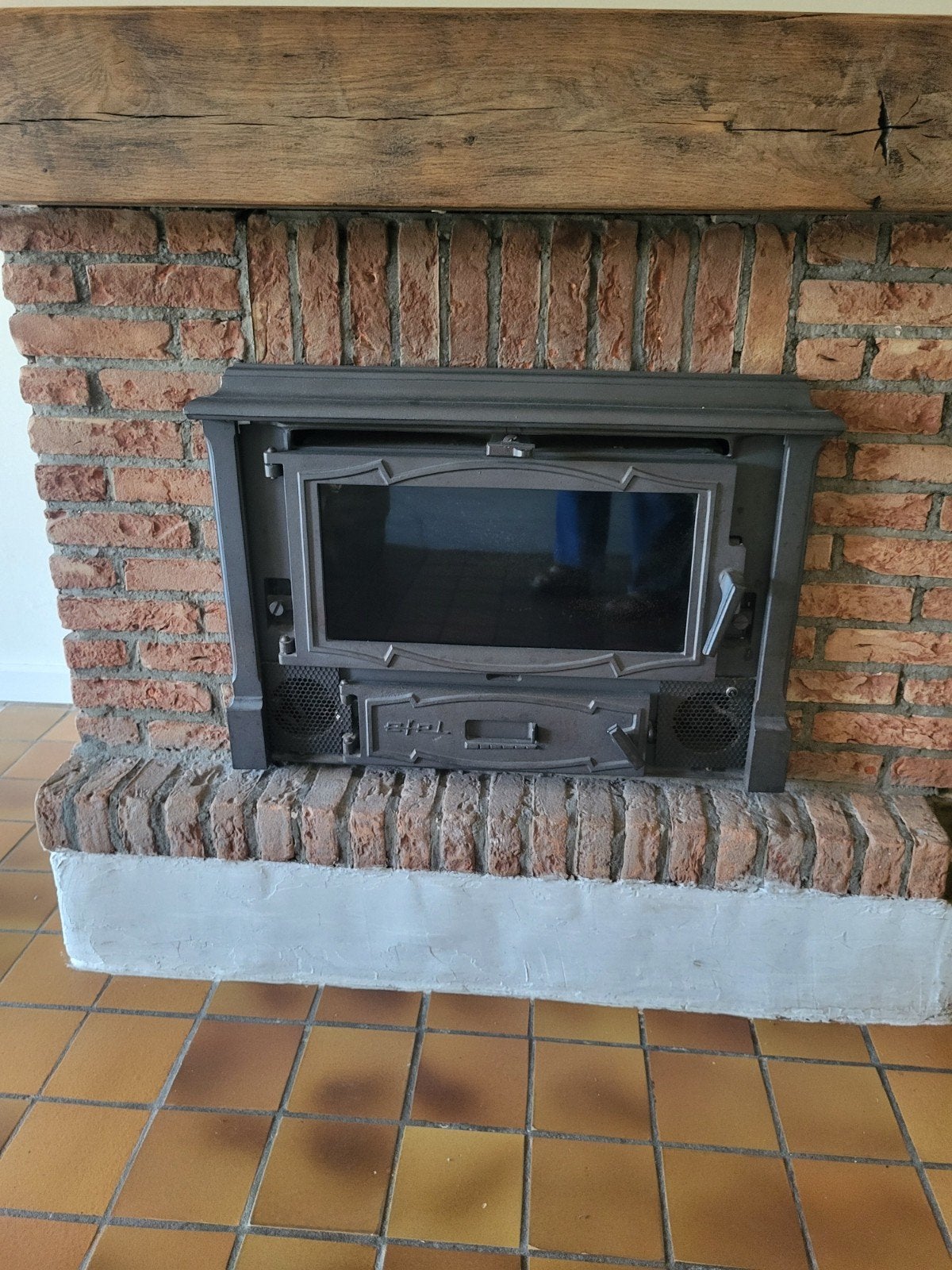 Poêle à bois Efel, Enlèvement, Comme neuf, Encastré, Cheminée au bois