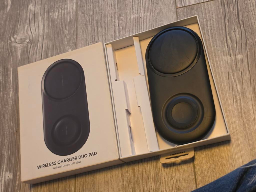 Samsung Wireless Charger Duo Pad EP-P5200 with box, Ophalen of Verzenden, Gebruikt, Samsung