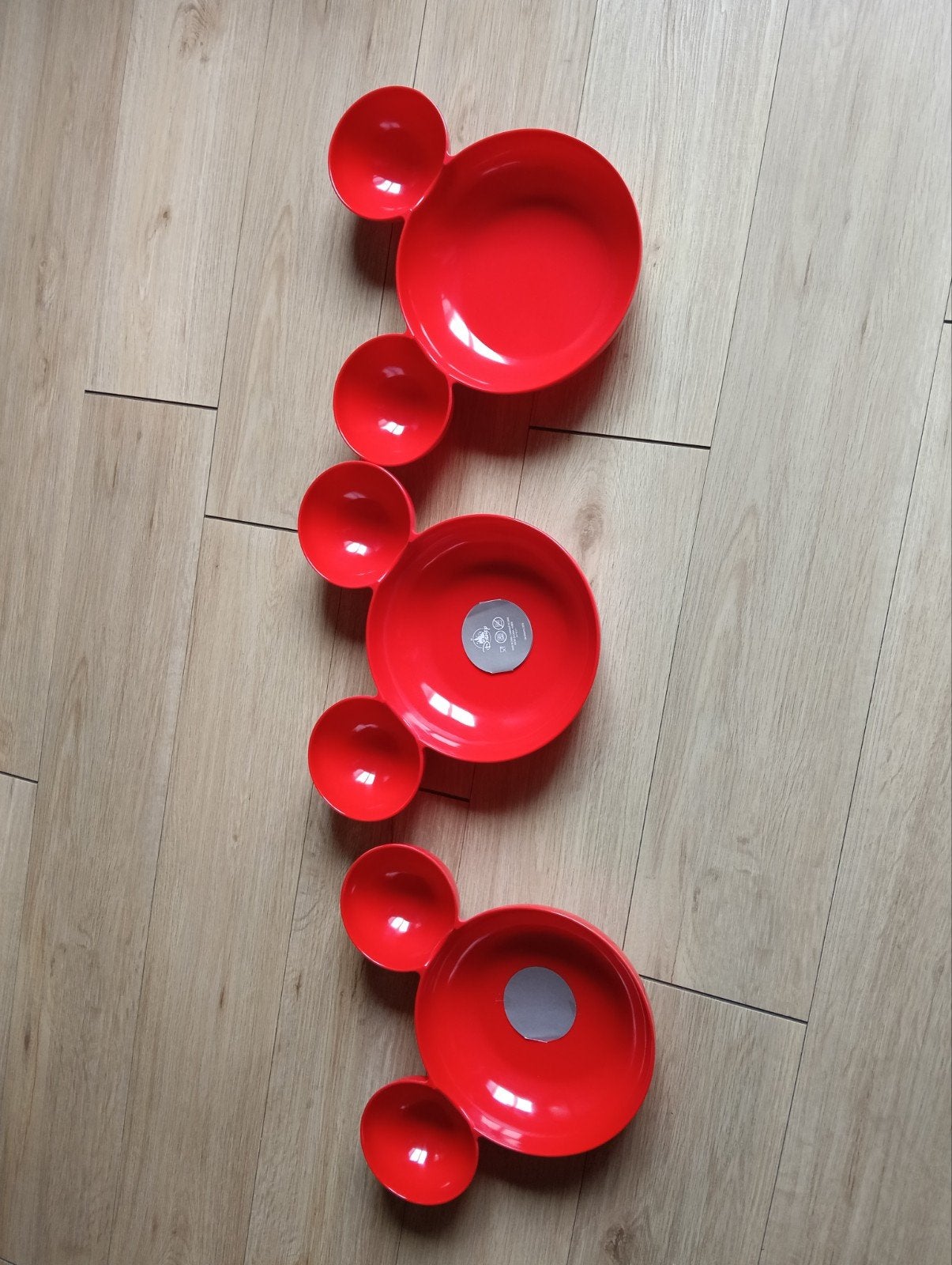 3 plastic borden Mickey uit Disneyland, Maison & Meubles, Enlèvement