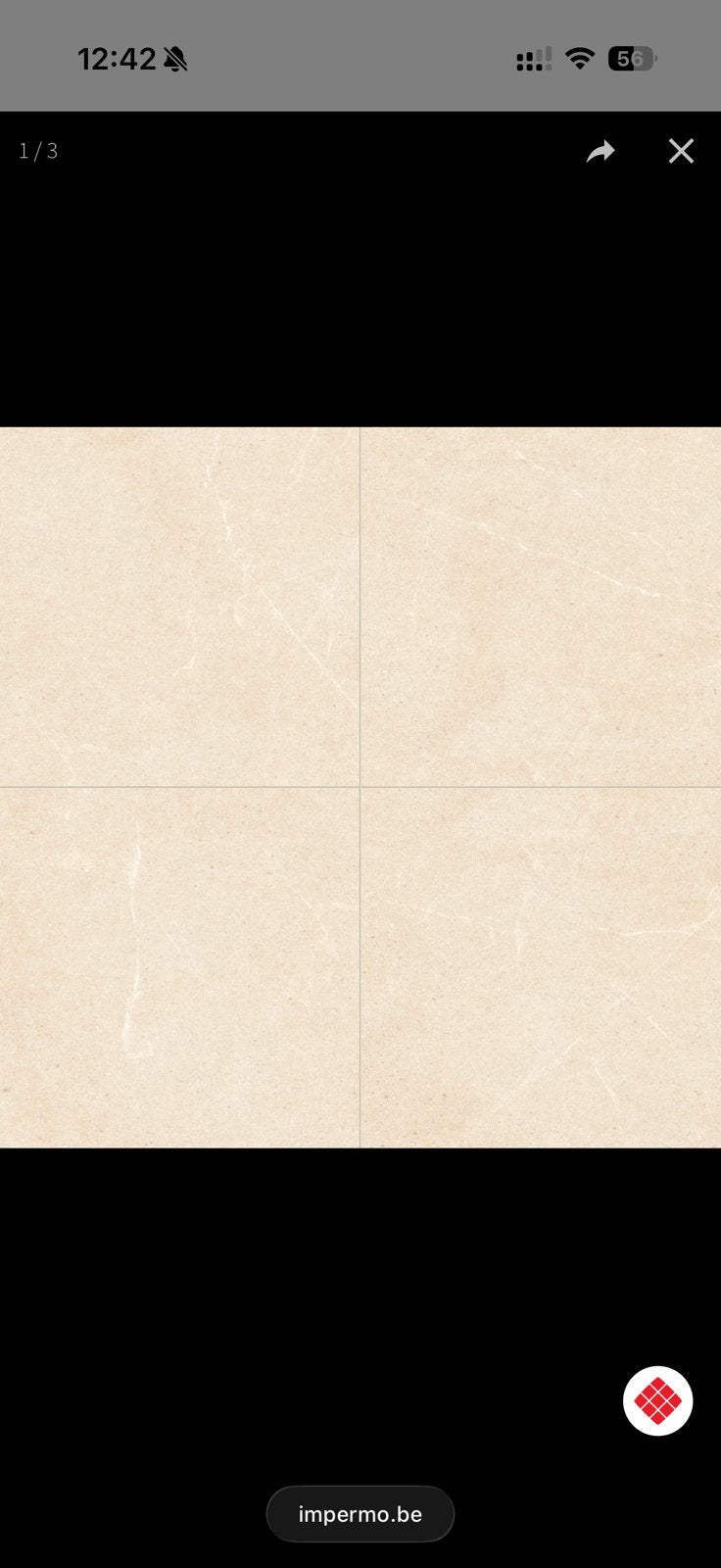 Carrelage Tilestone Vena Beige – 60x60 cm – 22–23 m², Enlèvement, Neuf, Céramique, 60 cm ou plus
