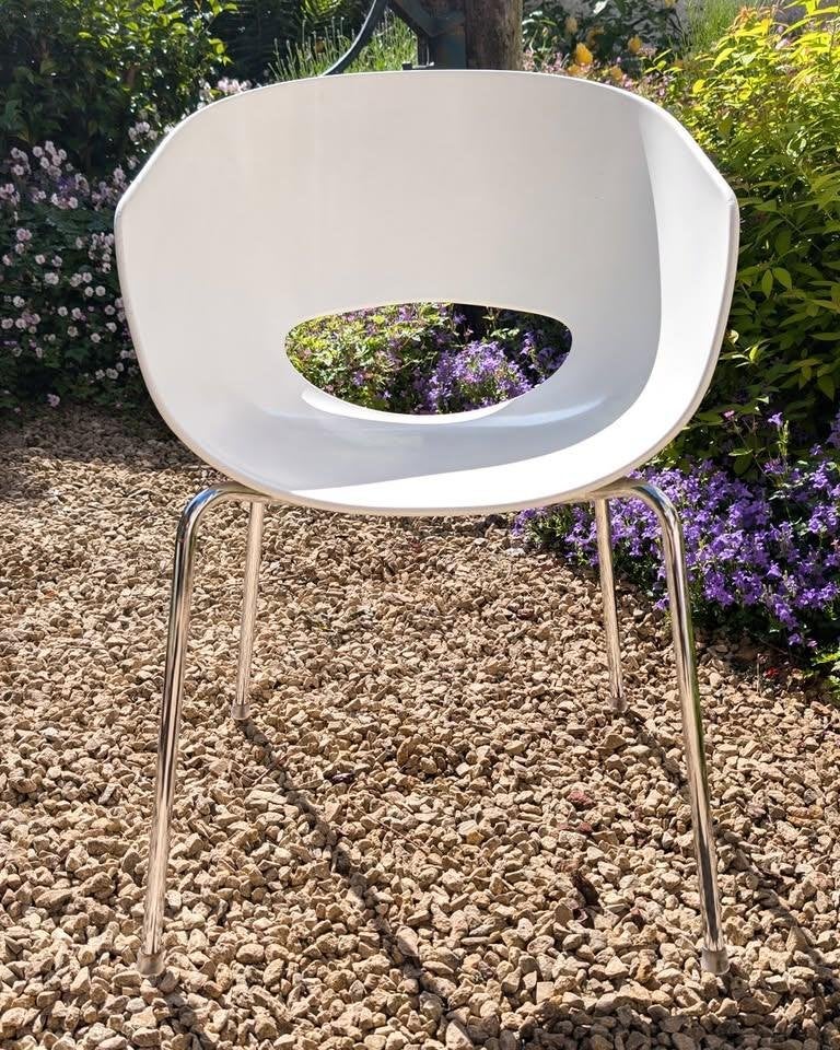 4 chaises Sintesi Orbit, Maison & Meubles, Chaises, Enlèvement, Utilisé, Blanc, Quatre