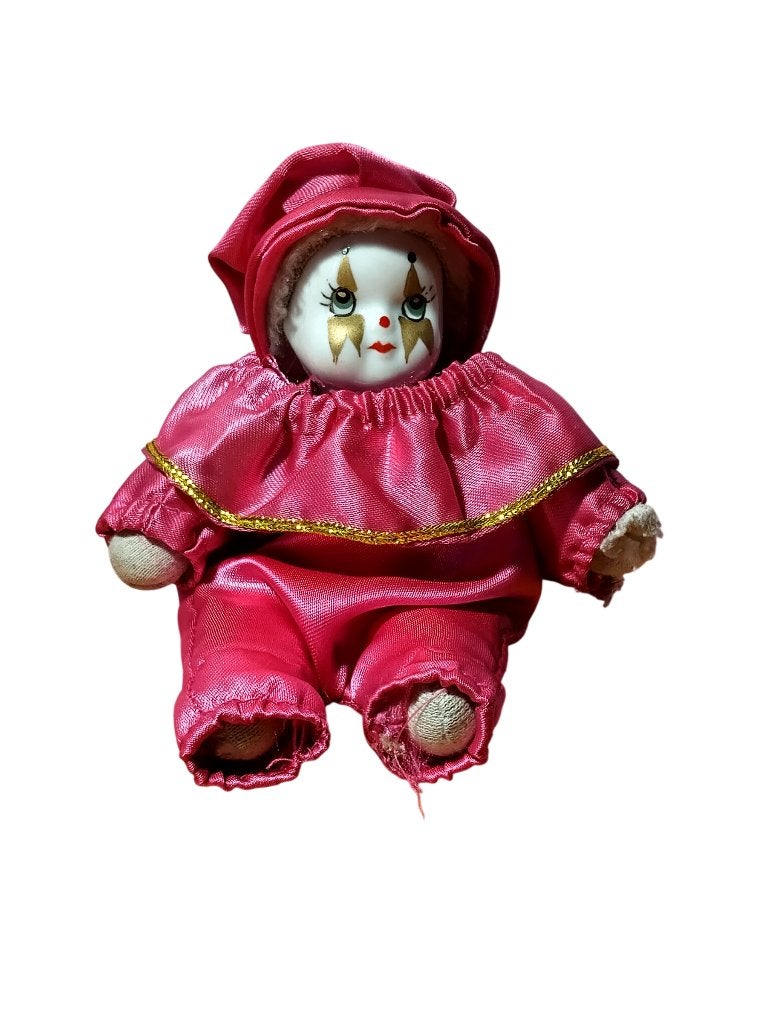 Poupée clown 14cm vintage année 80, Enlèvement