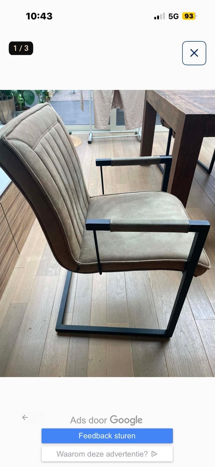 Eetkamer stoelen, Huis en Inrichting, Ophalen, Overige materialen, Gebruikt, Vier