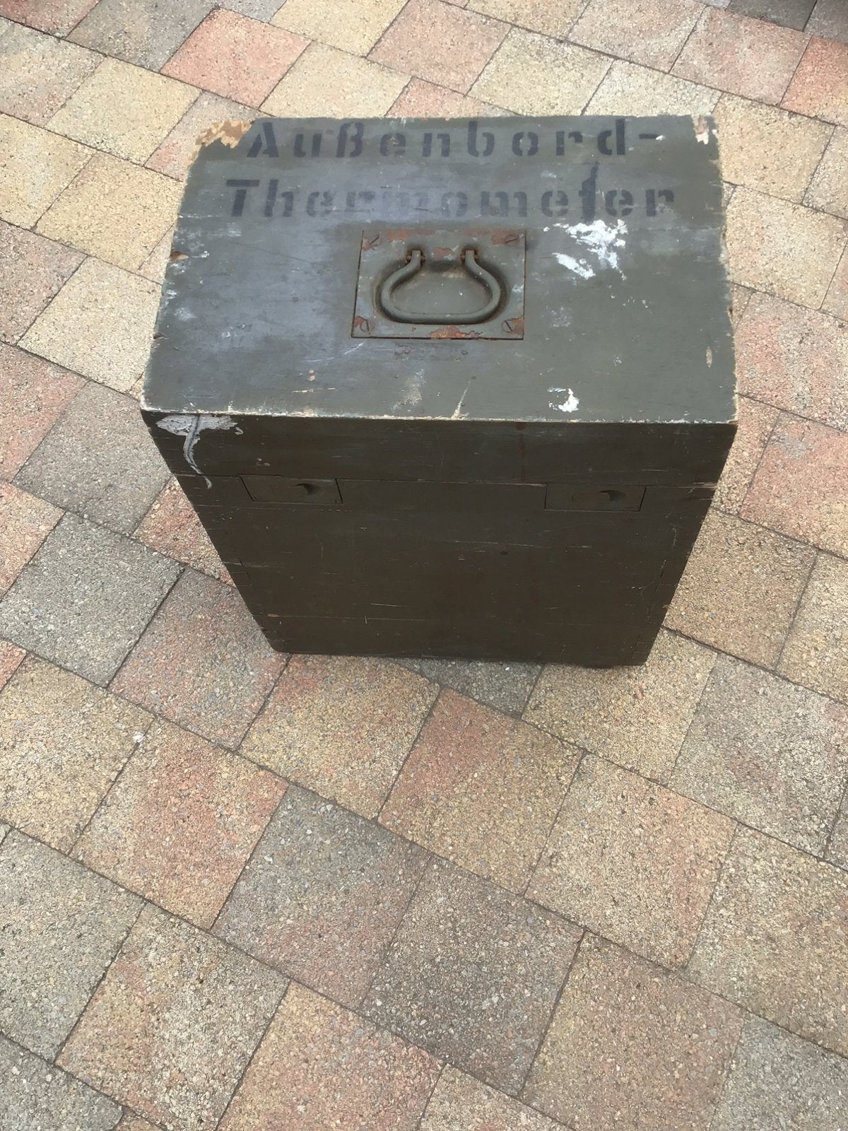 Rare coffre thermomètre Ausenbord Kriegsmarine allemande, Enlèvement ou Envoi