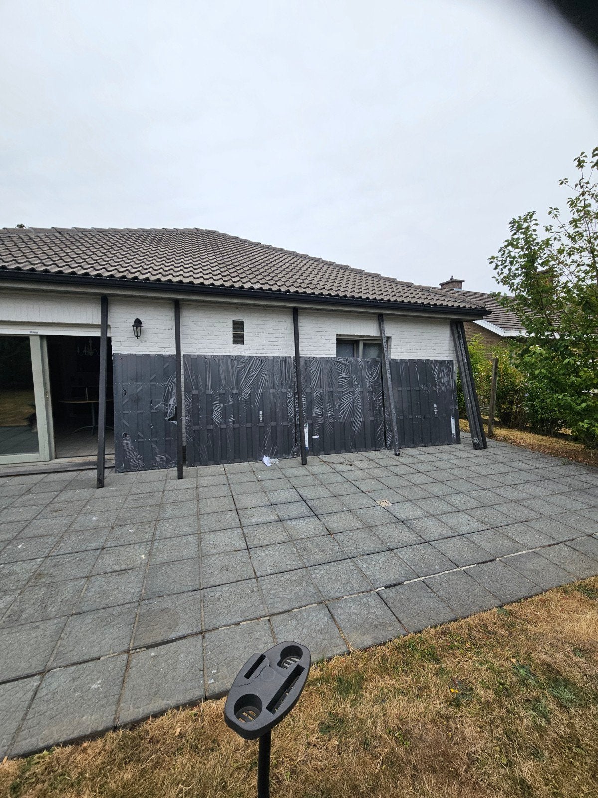 tuinafsluitingen antraciet, Ophalen, Kunststof, 150 tot 200 cm, Nieuw