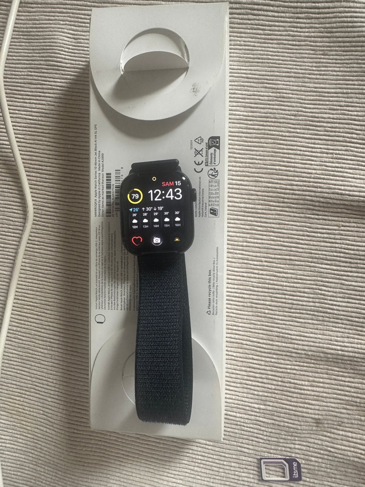 Apple Watch Series 10 46 mm 100% batterij, Handtassen en Accessoires, Smartwatches, Ophalen of Verzenden, Conditie, Zo goed als nieuw
