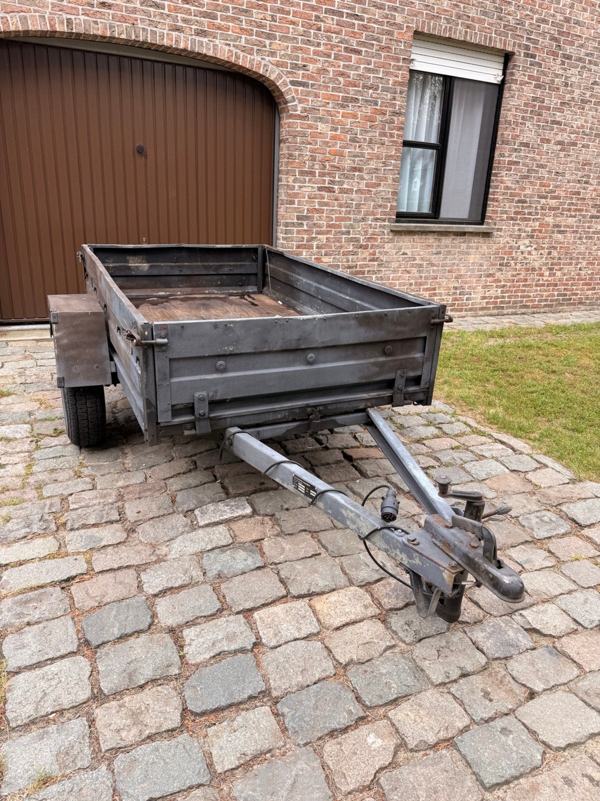 Aanhangwagen met kip/kantelen bak, Ophalen, Gebruikt