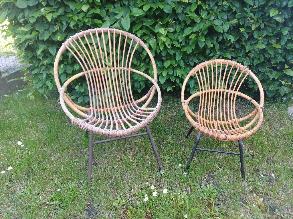 Rotan stoelen, Enlèvement, Utilisé, Osier ou Rotin, Deux