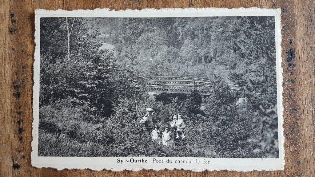 Carte postale Sy s/ Ourthe Pont du chemin de fer, Enlèvement ou Envoi, 1940 à 1960, Affranchie, Liège