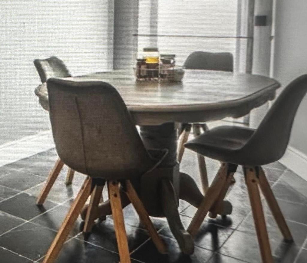 Eettafel, Huis en Inrichting, Tafels | Eettafels, Gebruikt, Rond, Ophalen