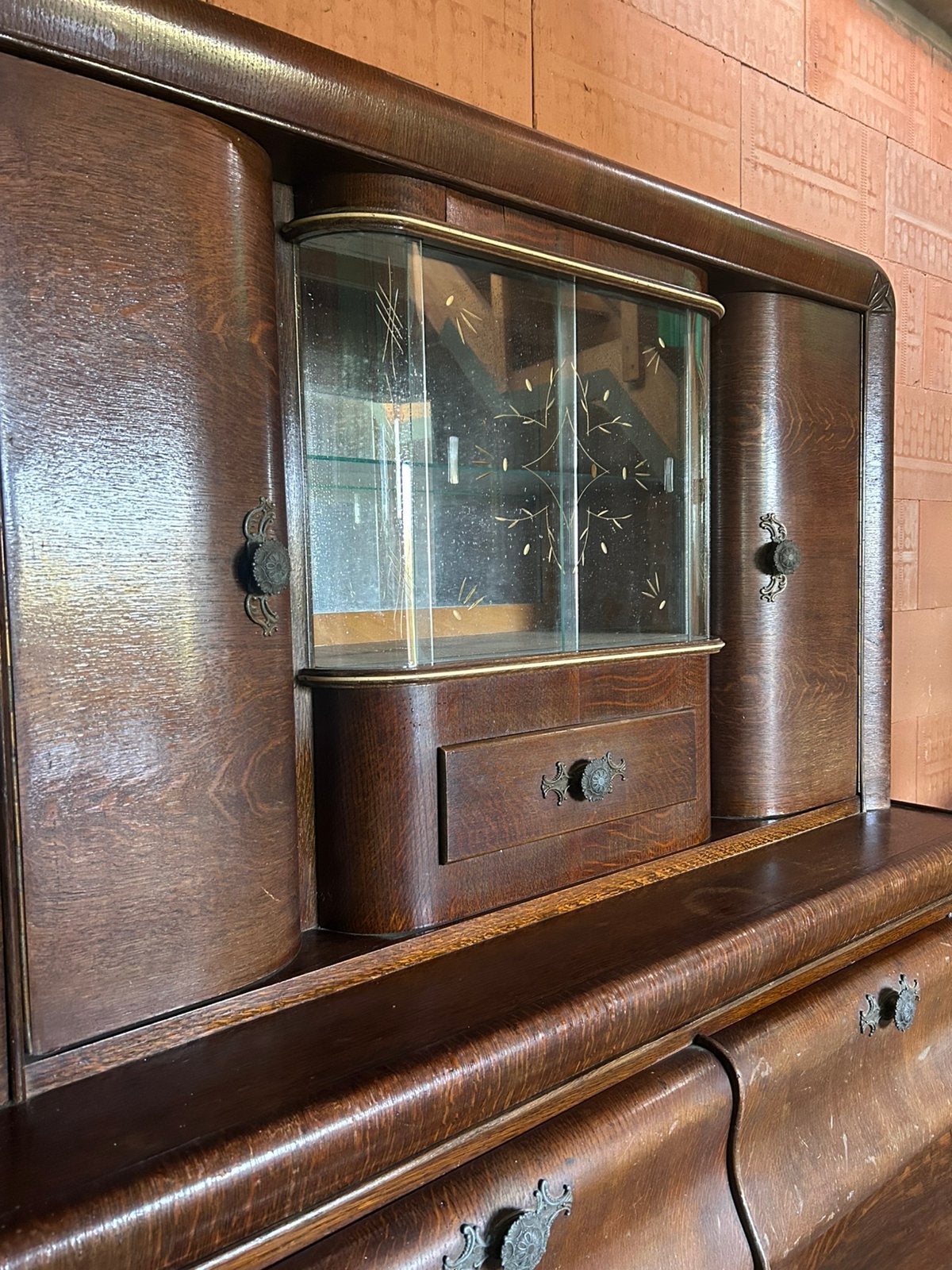 Art Deco drankkast / barkast, 100 à 150 cm, Utilisé, Art Deco, Autres essences de bois
