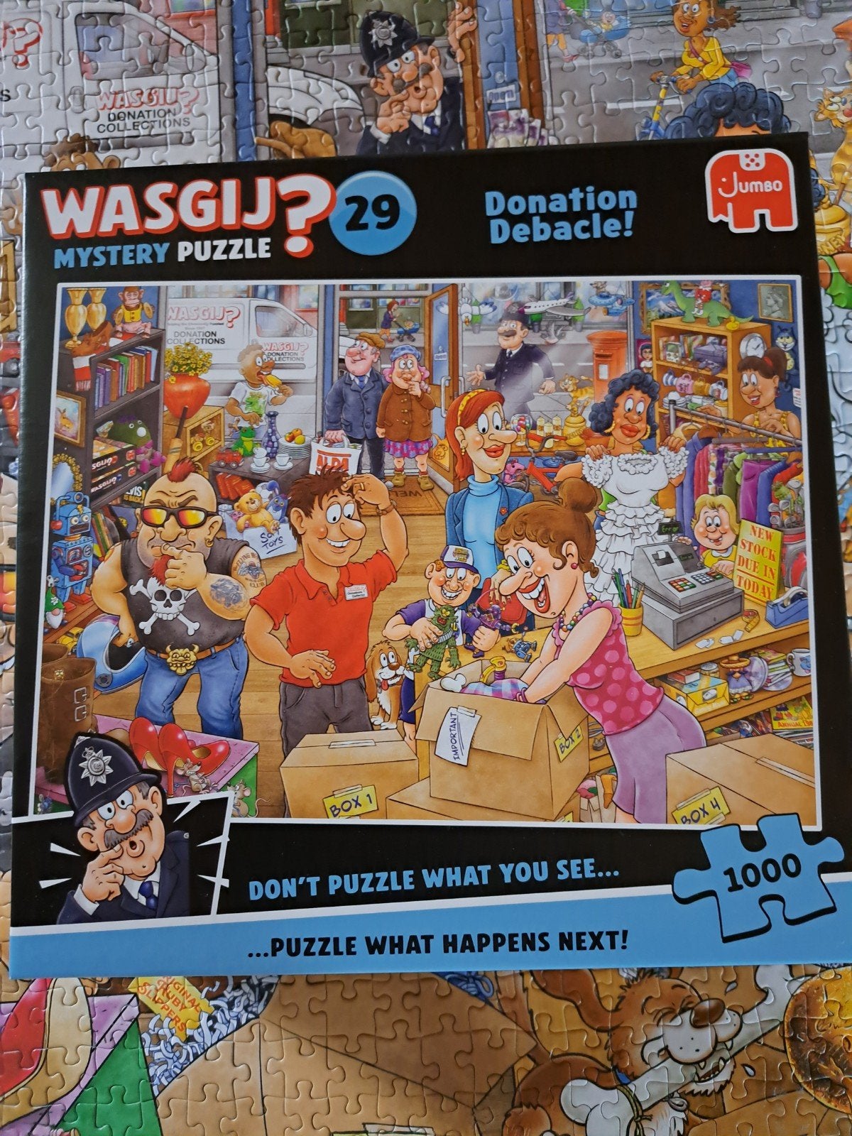 wasgij puzzel mystery 29 Donatiedebacle !, Hobby en Vrije tijd, Ophalen of Verzenden
