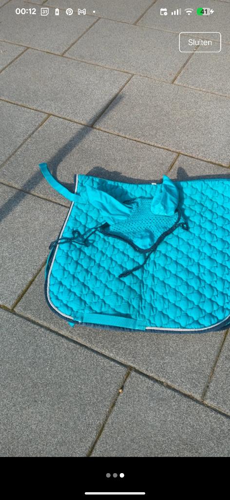 Zadeldoek / setjes, Dieren en Toebehoren, Full (L), Dressuurdekje, Ophalen of Verzenden, Gebruikt