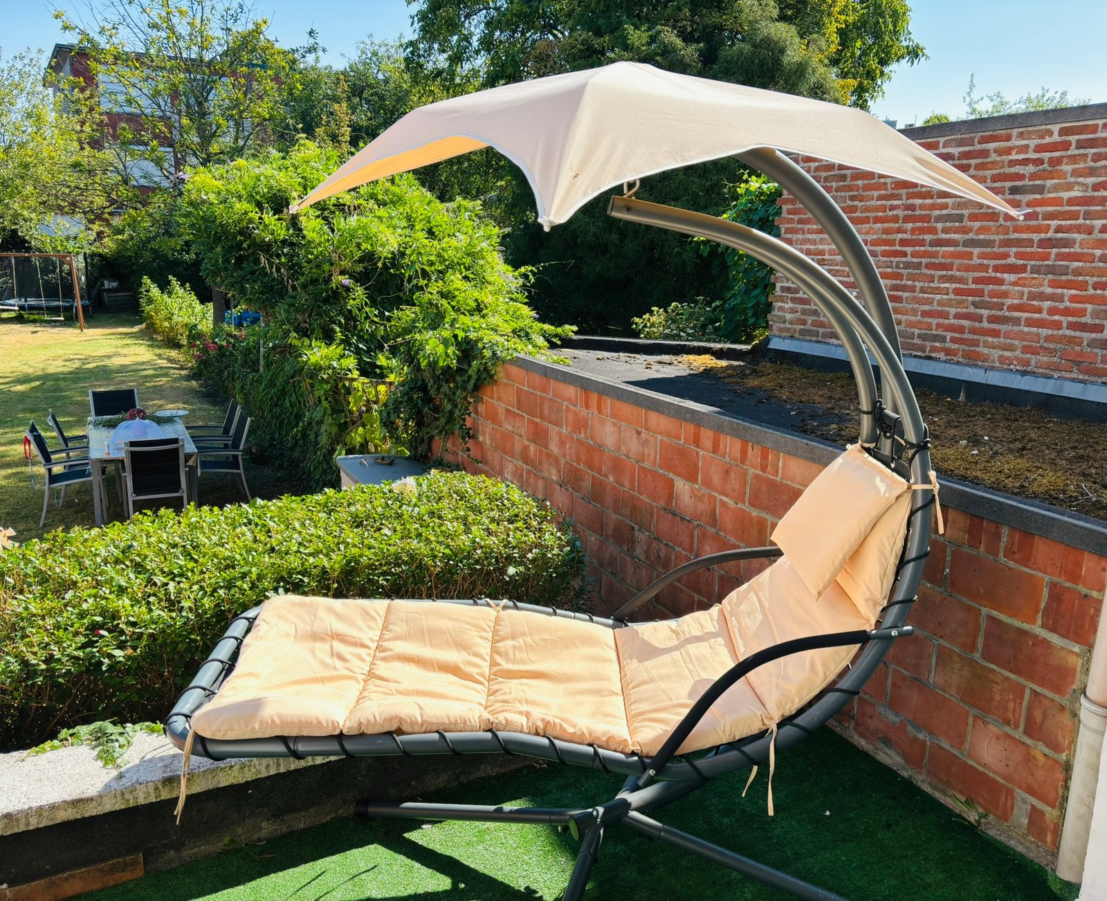 Hangstoel met zonnedak, Tuin en Terras, Hangmatten, Zo goed als nieuw, Eenpersoons, Buiten, Ophalen